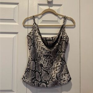 Snakeskin Silk Top